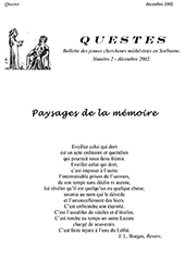 <p>« <em>La fresche memoire</em> : génération et régénération dans les <em>Cent Nouvelles Nouvelles</em> »</p>
